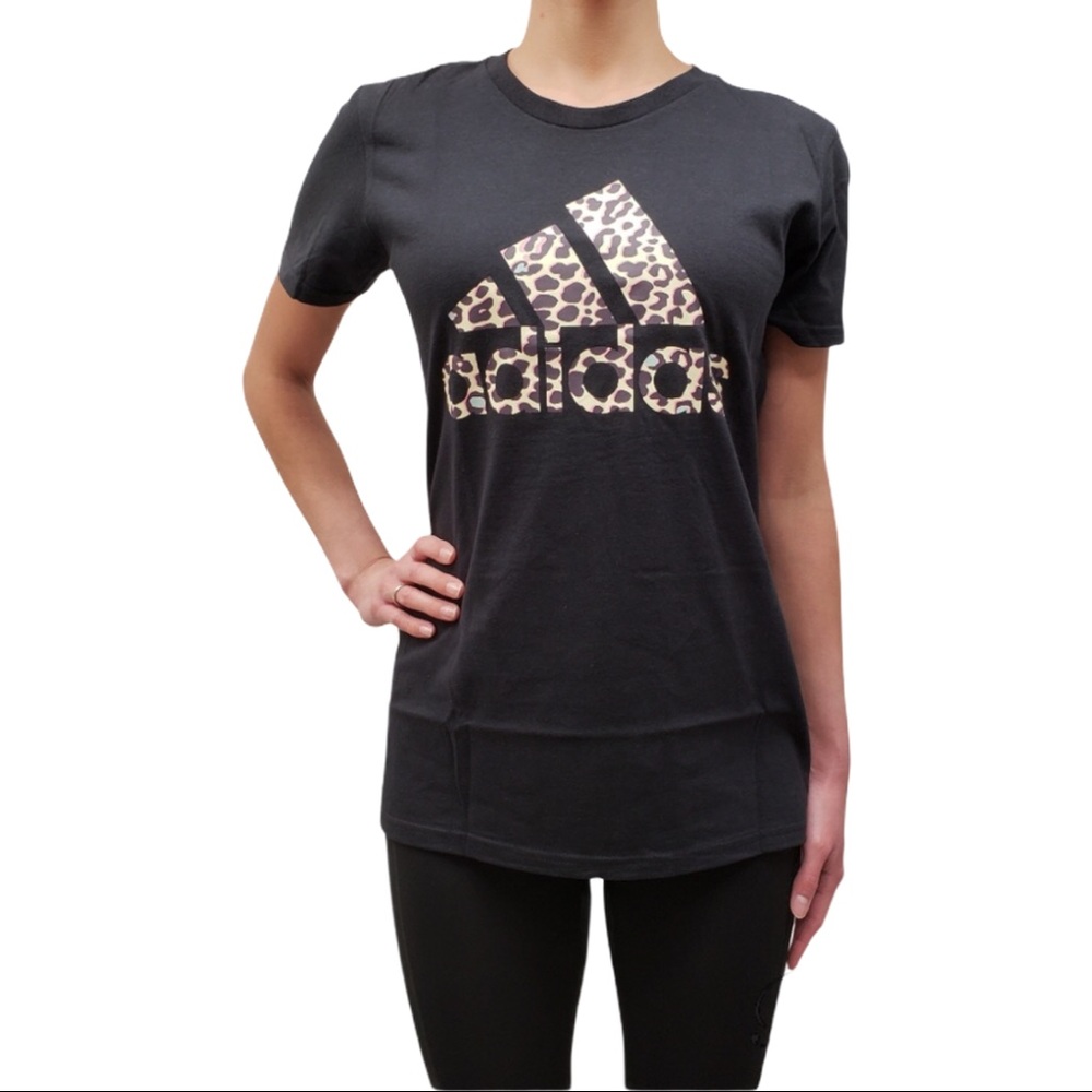 NWT ADIDAS Amplifier Leopard Tee - Picture 2 of 3